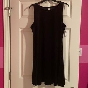 Black velvet tank dress size Large